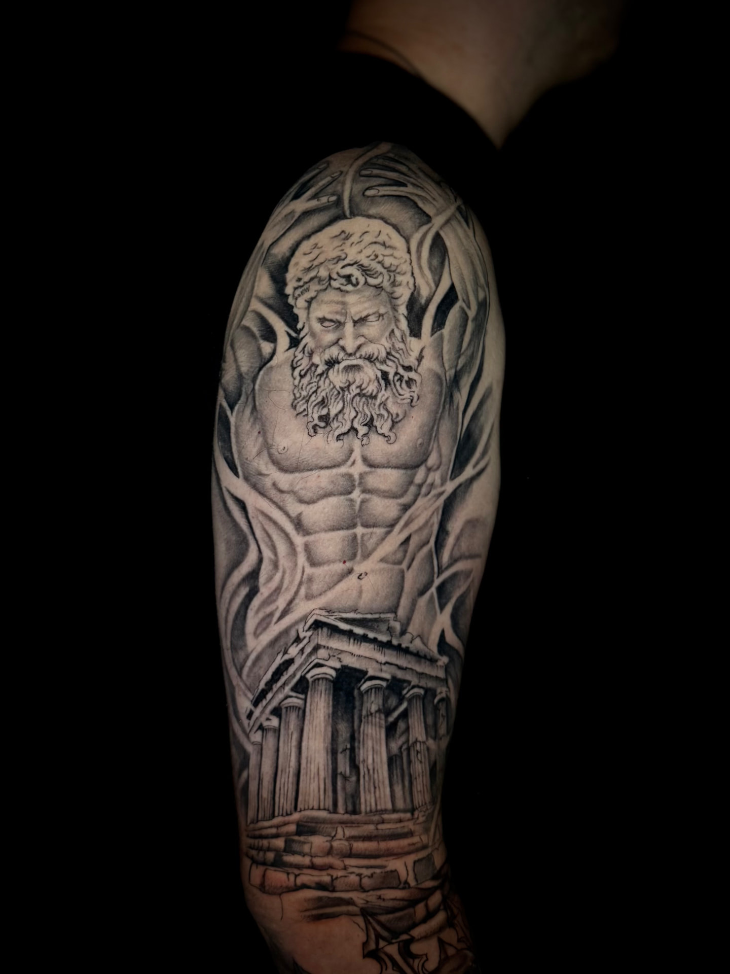 Black and grey realism tattoo by Cubi