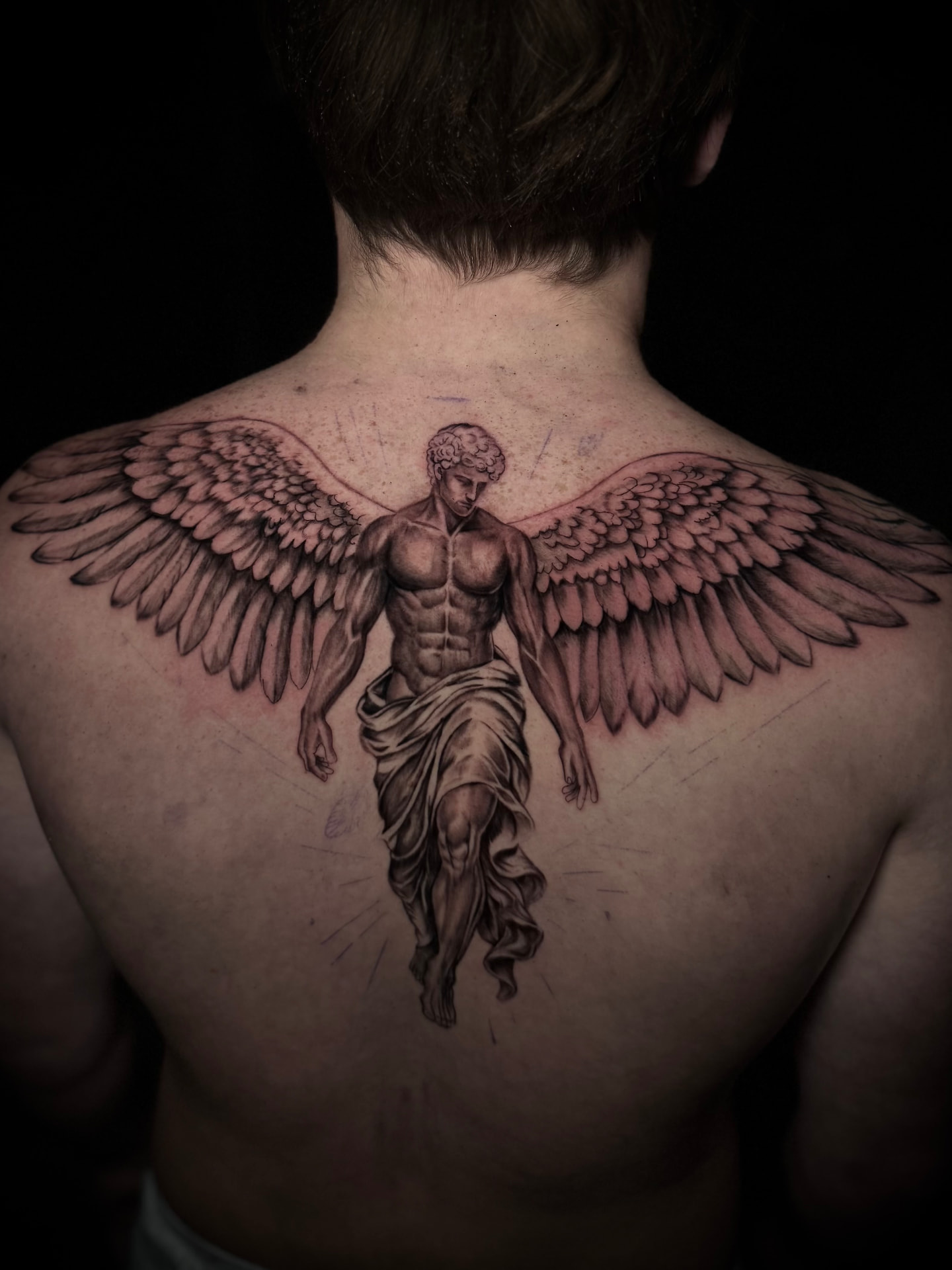 Black and grey realism tattoo by Cubi