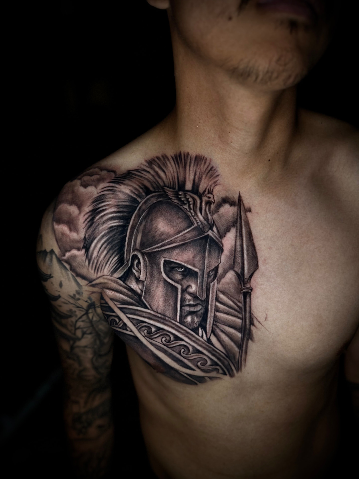 Black and grey realism tattoo by Cubi